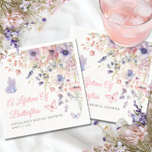 Serviette En Papier Fête de mariage champêtre papillon