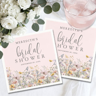 Serviette En Papier Fête de mariage champêtre rose blush