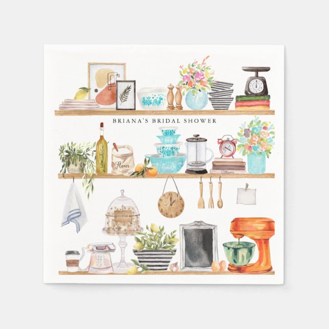 Serviette En Papier Fête de mariage Cuisine équipée Personnalisée (Devant)