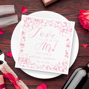 Serviette En Papier Fête de mariage de la Saint-Valentin Love Is In Th