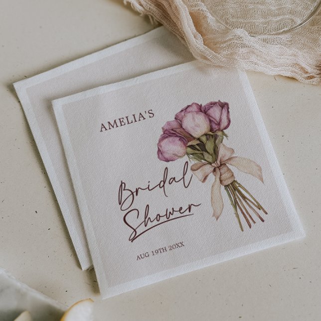 Serviette En Papier Fête de mariage floral (Créateur téléchargé)
