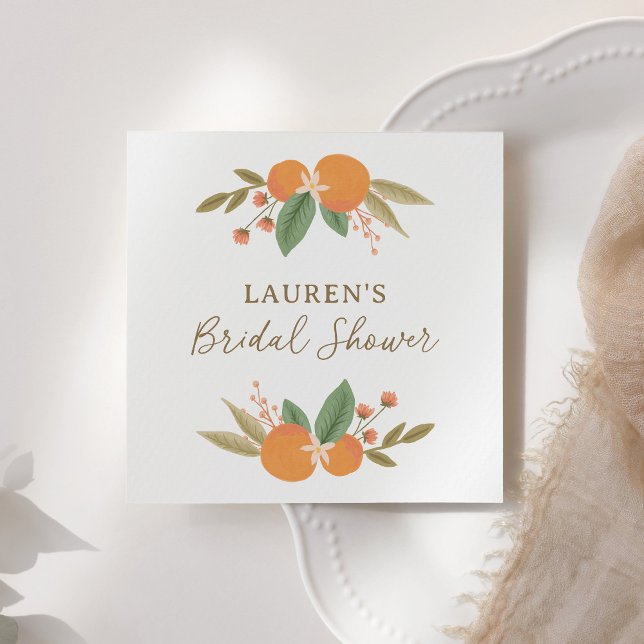 Serviette En Papier Fête de mariage Floral Citrus (Créateur téléchargé)