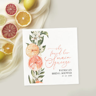 Serviette En Papier Fête de mariage floral et agrumes d'été