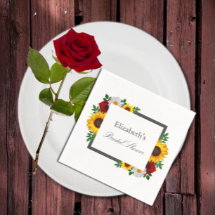 Serviette En Papier Fête de mariage floral traditionnel