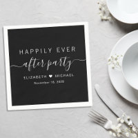 Fête de mariage noir « Happily Ever After Party »