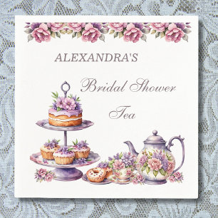 Serviette En Papier Fête de mariage Rose Poudré Fleurs de Lilas Thé da