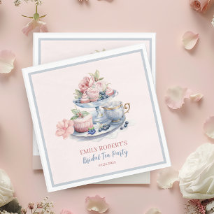 Serviette En Papier Fête de mariage vintage rose poudré floral tea par
