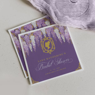 Serviette En Papier Fête de mariage vintage violet