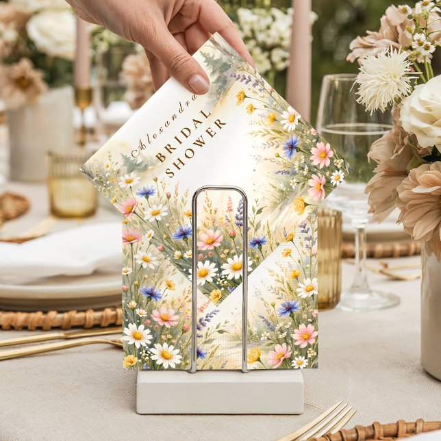 Serviette En Papier Fête de Mariée Teint Rose et Prairie Bleue (Créateur téléchargé)