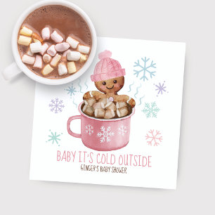 Serviette En Papier Fête de naissance Bébé Fille Cookies & Cocoa Il fa