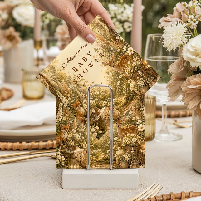 Serviette En Papier Fête de Naissance Bohème Forêt Enchantée (Créateur téléchargé)
