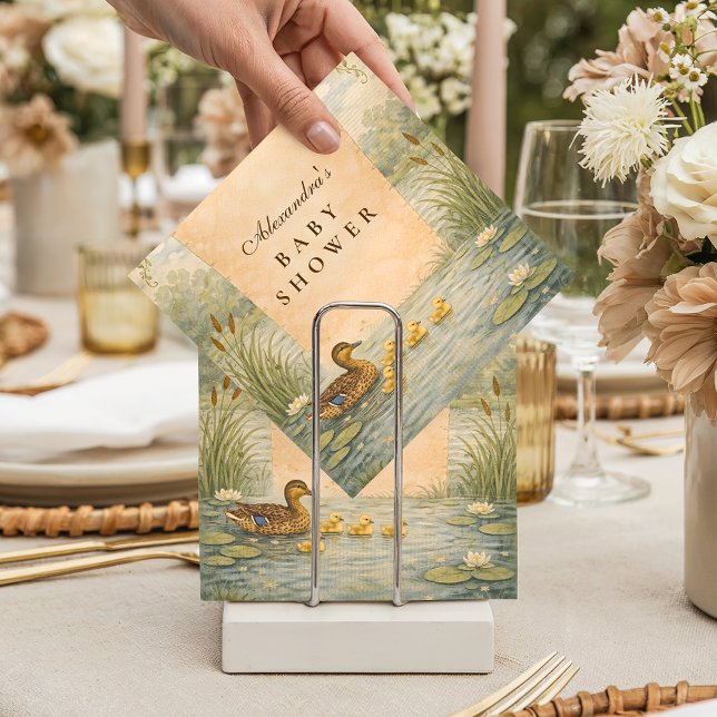 Serviette En Papier Fête de Naissance Canard Colvert (Créateur téléchargé)