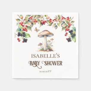 Serviette En Papier Fête de naissance Champignon et Crapaudine de la F