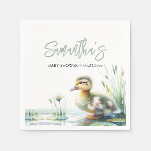Serviette En Papier Fête de Naissance de Bébé au Theme de Canard de Co