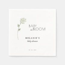 Fête de naissance de bébé floral en fleurs