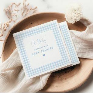 Serviette En Papier Fête de naissance de bébé garçon à l'aquarelle boh