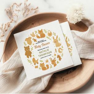 Serviette En Papier Fête de naissance de bébé garçon neutre Mignon a