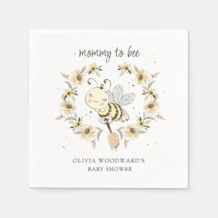 Serviette En Papier Fête de naissance de Maman Abeille