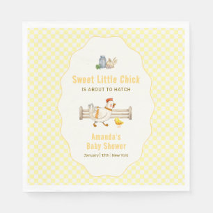 Serviette En Papier Fête de naissance de poussins frais de la ferme à