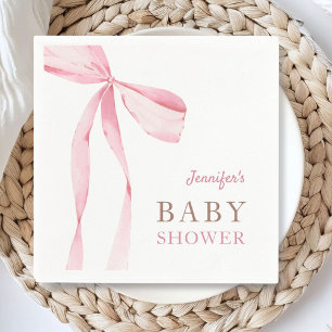 Serviette En Papier Fête de Naissance Fille Arc en Ciel Rose
