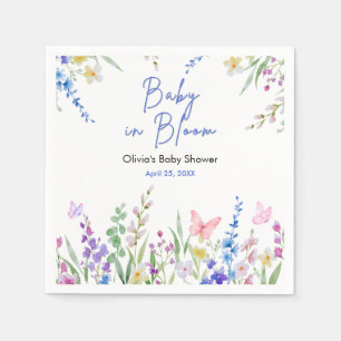 Serviette En Papier Fête de naissance Floral Spring Baby in Bloom 