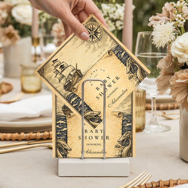 Serviette En Papier Fête de naissance pirate de conte classique (Créateur téléchargé)