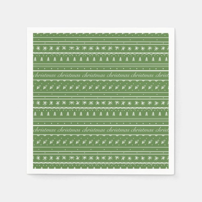 Serviette En Papier Fête de Noël (Devant)