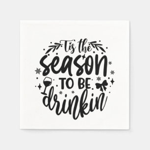 Serviette En Papier fête de Noël amusant mot art