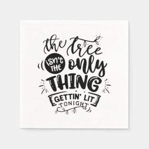 Serviette En Papier fête de Noël amusant mot art