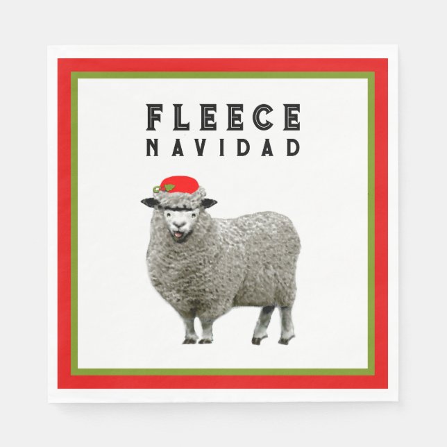 Serviette En Papier Fête de Noël amusante (Devant)
