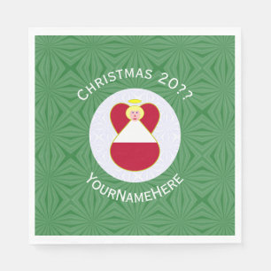 Serviette En Papier Fête de Noël Angel Drapeau Bahaman