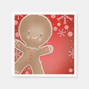 Serviette En Papier Fête de Noël au biscuit pain d'épice à la menthe p