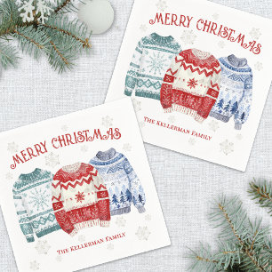 Serviette En Papier Fête de Noël au pull-over moche