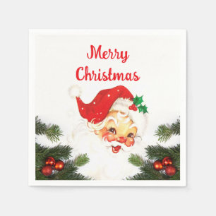 Serviette En Papier Fête de Noël avec le Père Noël 