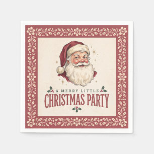 Serviette En Papier Fête de Noël avec Père Noël vintage