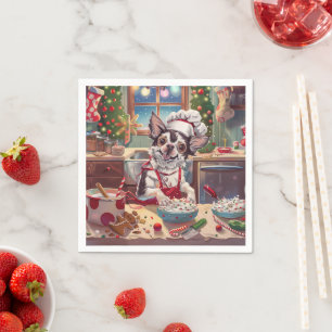 Serviette En Papier Fête de Noël Crested Chinois : Pâtisserie festive