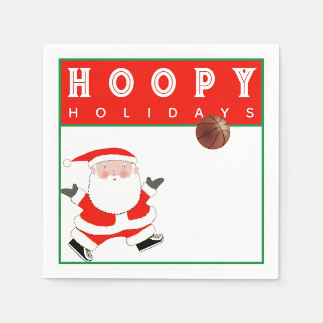 Serviette En Papier Fête de Noël de basketball (Devant)