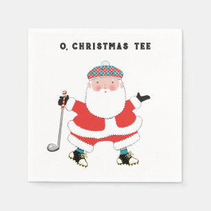 Serviette En Papier Fête de Noël de golf