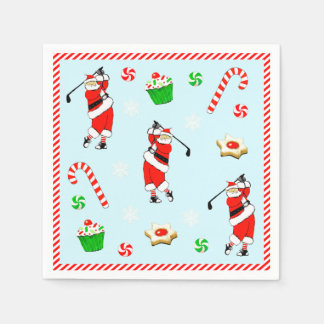 Serviette En Papier Fête de Noël de golf
