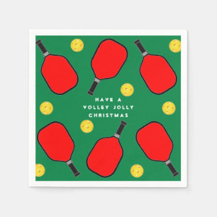 Serviette En Papier Fête de Noël de Pickleball