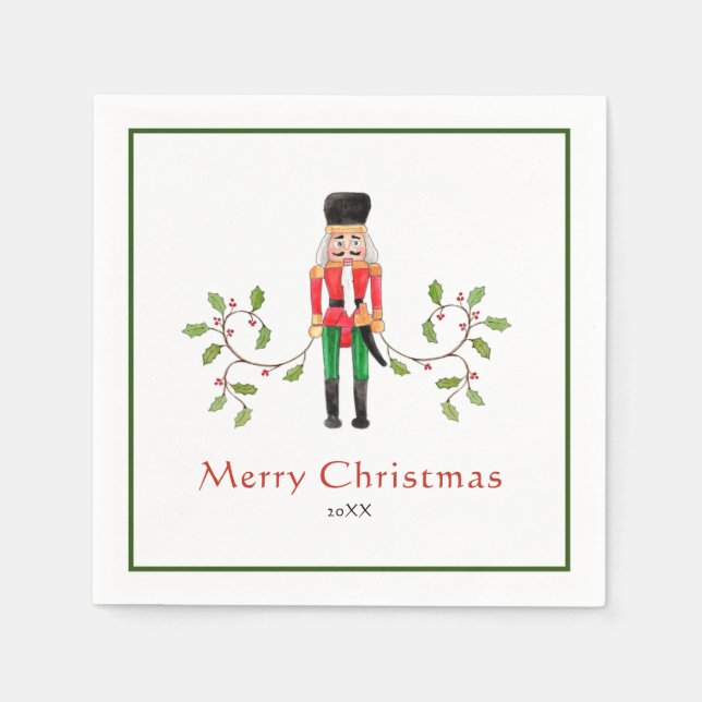 Serviette En Papier Fête de Noël des soldats (Devant)