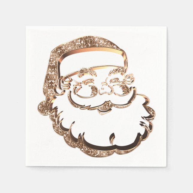 Serviette En Papier Fête de Noël du Père Père Noël (Devant)