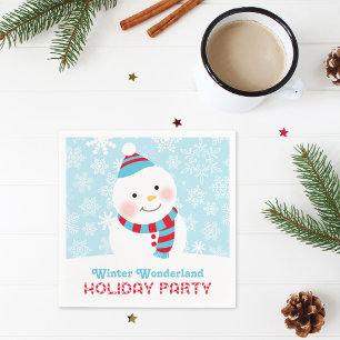 Serviette En Papier Fête de Noël en pays des merveilles d'hiver Bonhom