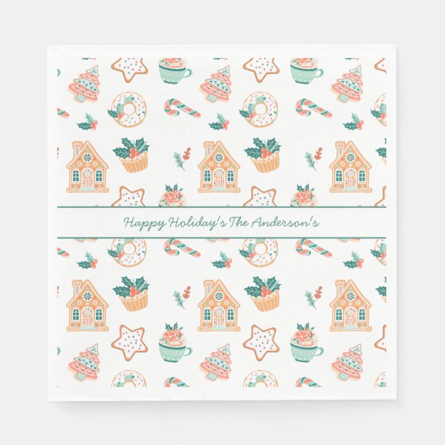 Serviette En Papier Fête de Noël fantaisiste (Devant)