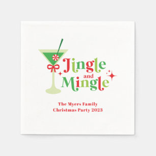 Serviette En Papier Fête de Noël Jingle et Mingle