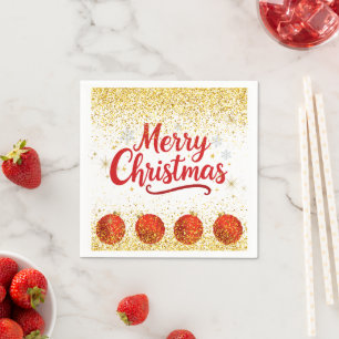 Serviette En Papier Fête de Noël scintillante