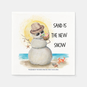Serviette En Papier Fête de Noël Tropical Sandman Beach