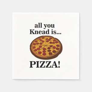 Serviette En Papier Fête de Pizza au Pepperoni