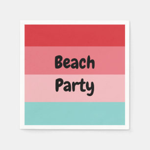 Serviette En Papier Fête de plage à répartition horizontale cool