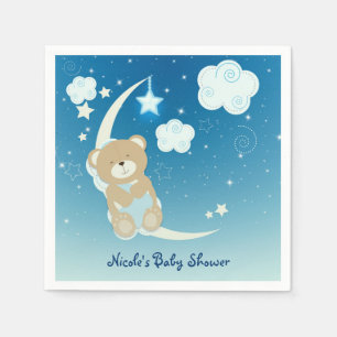 Serviette En Papier Fête de Pralinage de Teddy Bear Moon & Stars Baby 